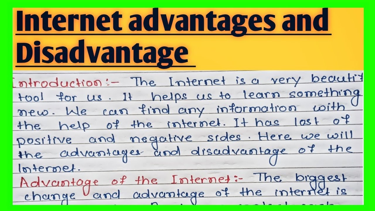 Advantages and Disadvantage of Internet essay in English l Internet advantage and disadvantage essay