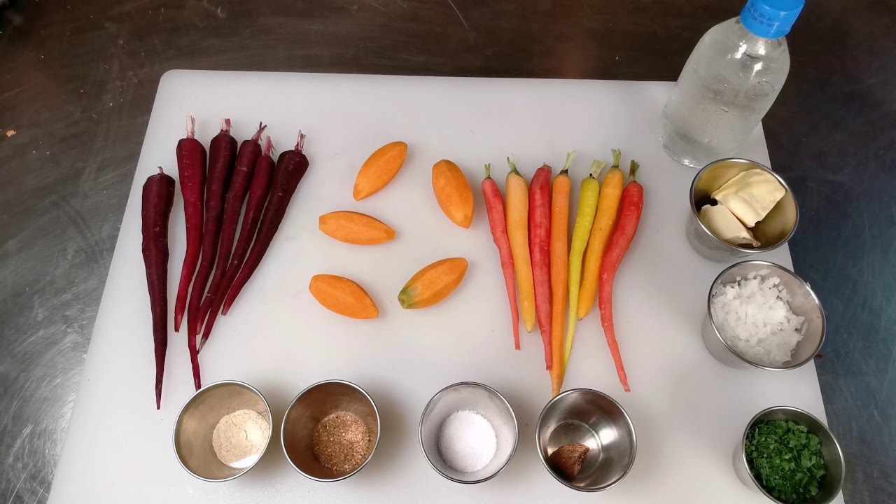 Técnica Culinaria de como preparar Zanahorias Vichy Glaseadas, Guarnición Vegetariana Francesa