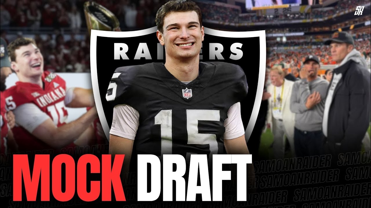 Fernando Mendoza WINS the National Championship | Las Vegas Raiders 2026 4-Round Mock Draft