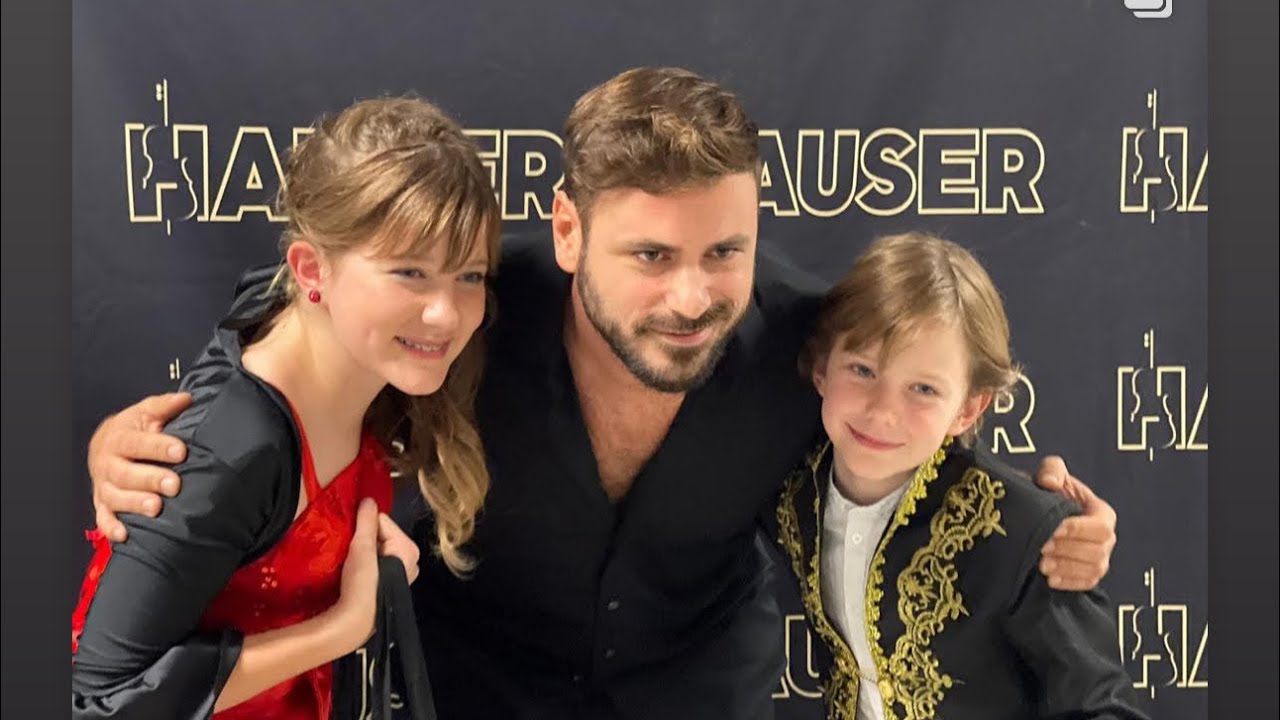 Hauser concert, Prague, 2Harps (Evelin 11 years, Valerij 8 years)