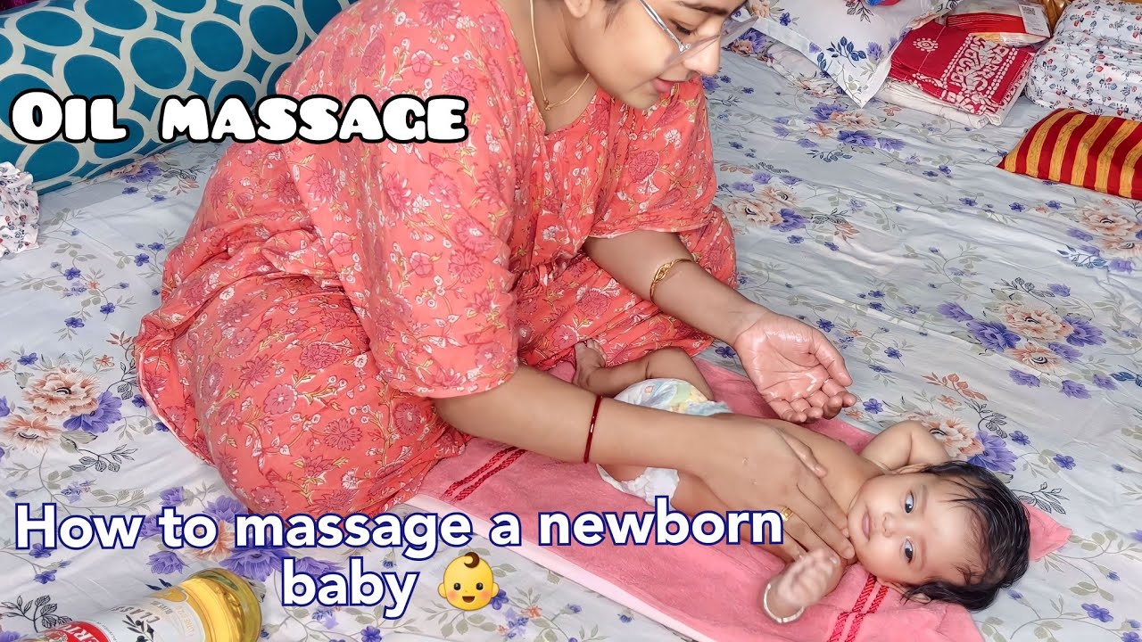 how to massage a newborn baby 👶 oil massage (coconut oil or olive oil ) ?