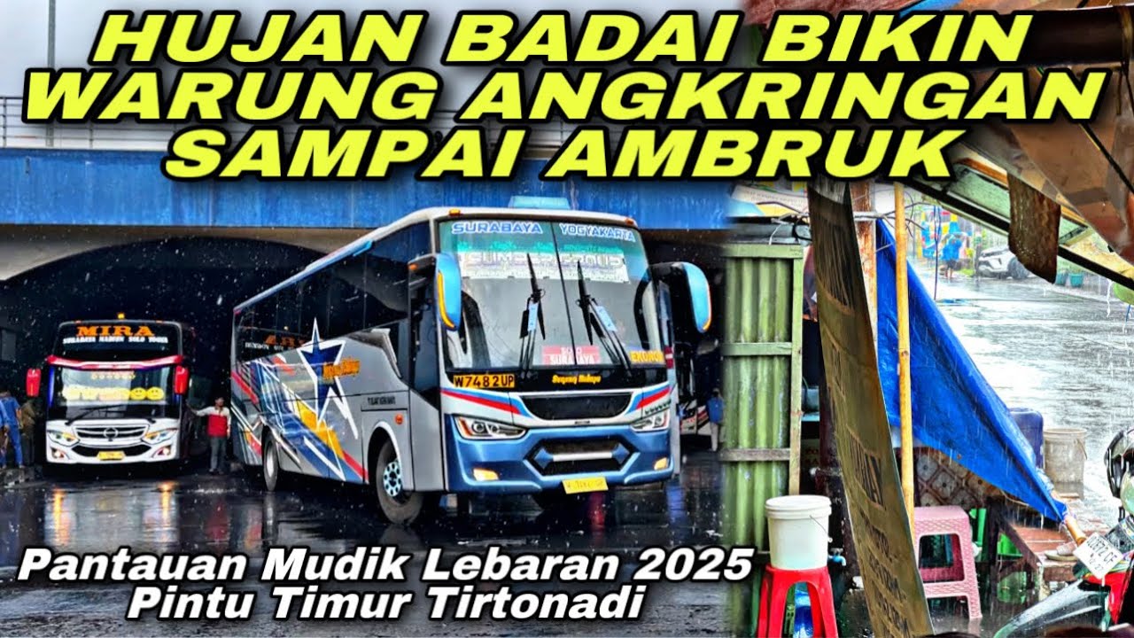 Warung Angkringan Sampai Ambruk 😱 Hujan Badai Saat Musim Mudik Lebaran ❗️| Pintu Timur Tirtonadi