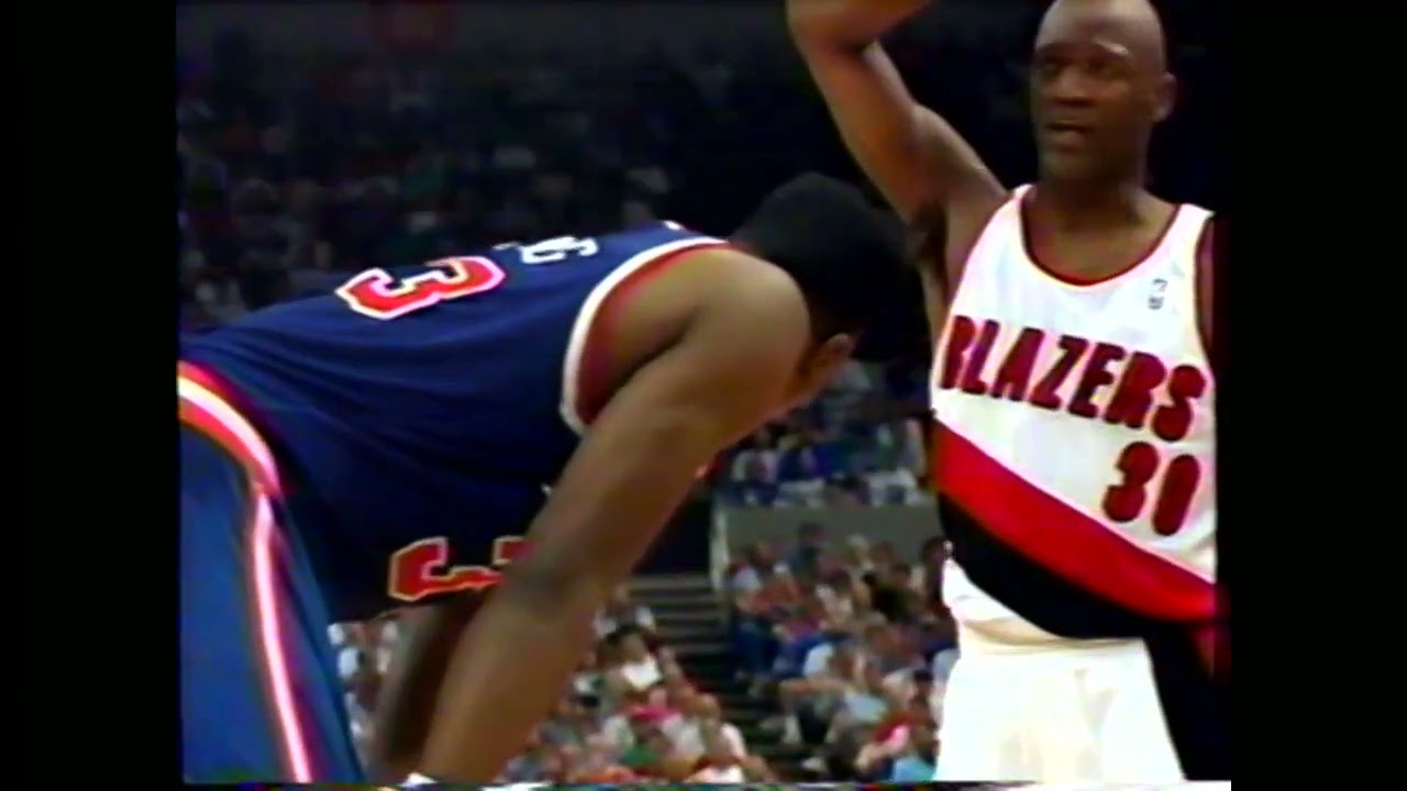 1992 Trail Blazers  VS New York Knicks , 3 29 92