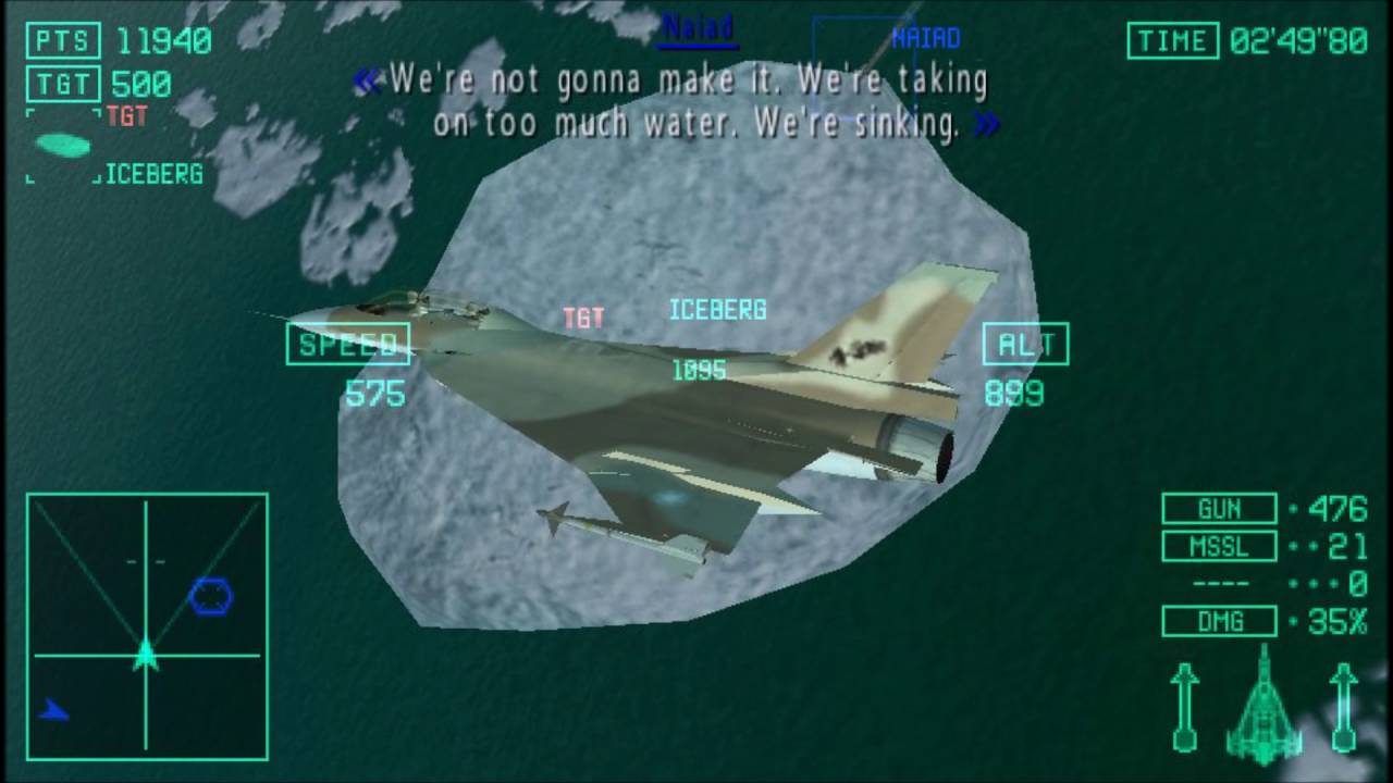 Ace Combat X - All mission failed quotes