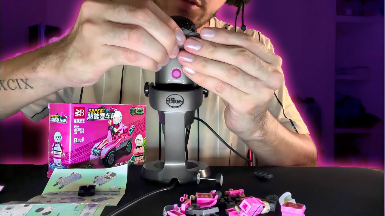ASMR armando un LEGO y ¡MASCANDO CHICLE!🚗🍬🇲🇽 Sonidos MUY RELAJANTES para dormir 😴