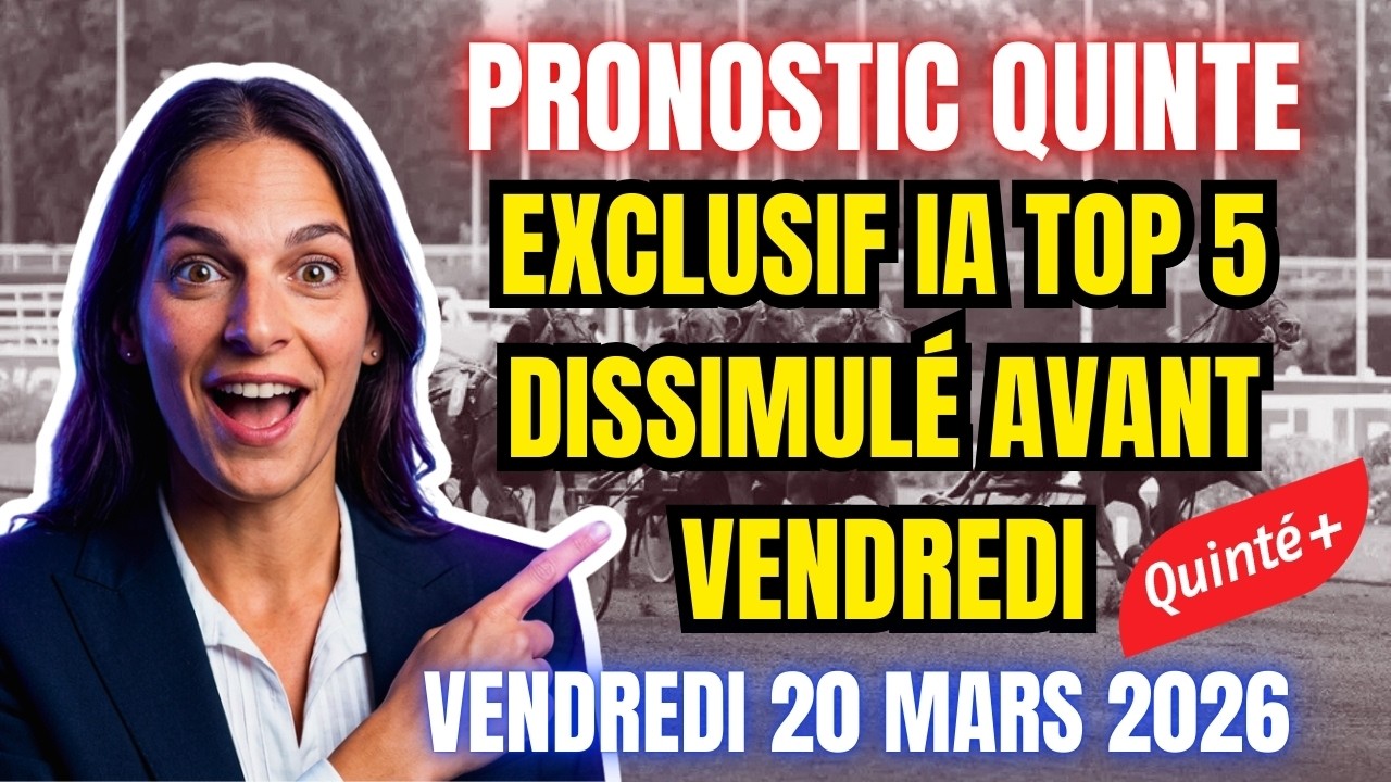 PRONOSTIC QUINTÉ+ L'IA Prédit Top 5 Paris-Vincennes 2026