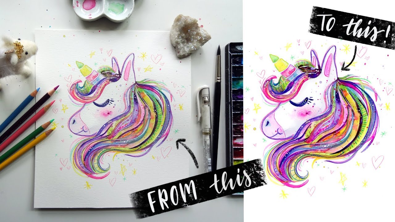 How to Scan & Edit & Fix Mistakes in Your Art Using Photoshop