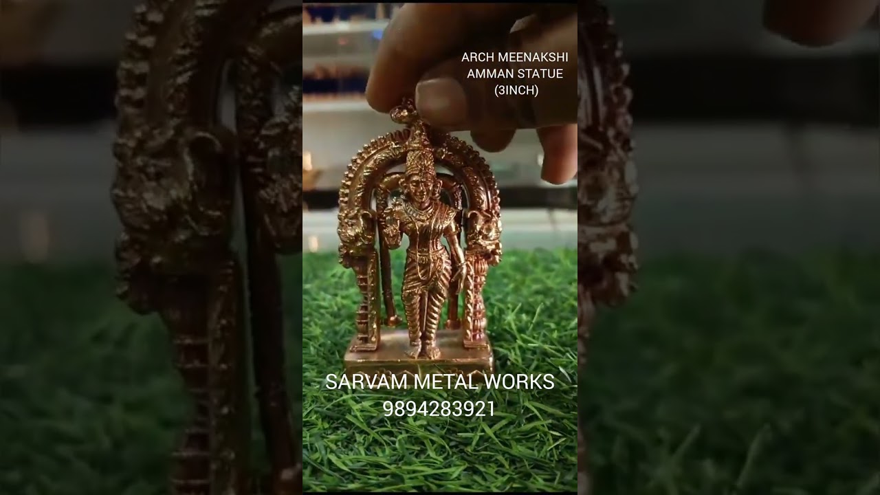 Arch Meenakshi  Amman. Statue ( 3  inch )  ( impon ) con.no 9894283921#siddhamimponjewellery #impon