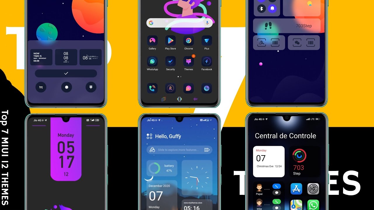 🔥 Top 7 Amazing MIUI 12 THEMES | Change Charing animation and all layout❤️