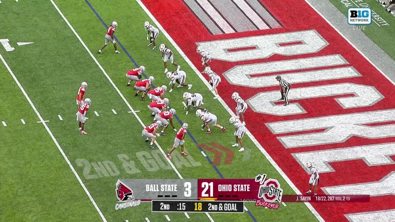 Jeremiah Smith Hits the Heisman After Toe-tap TD vs. Ball State | Ohio State Football