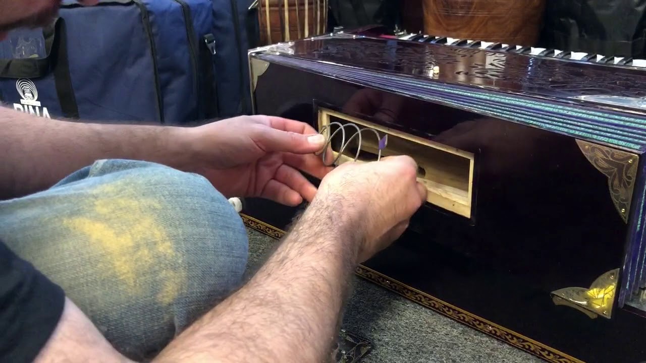 Switching springs in the bellows of a Paul & Co. Harmonium