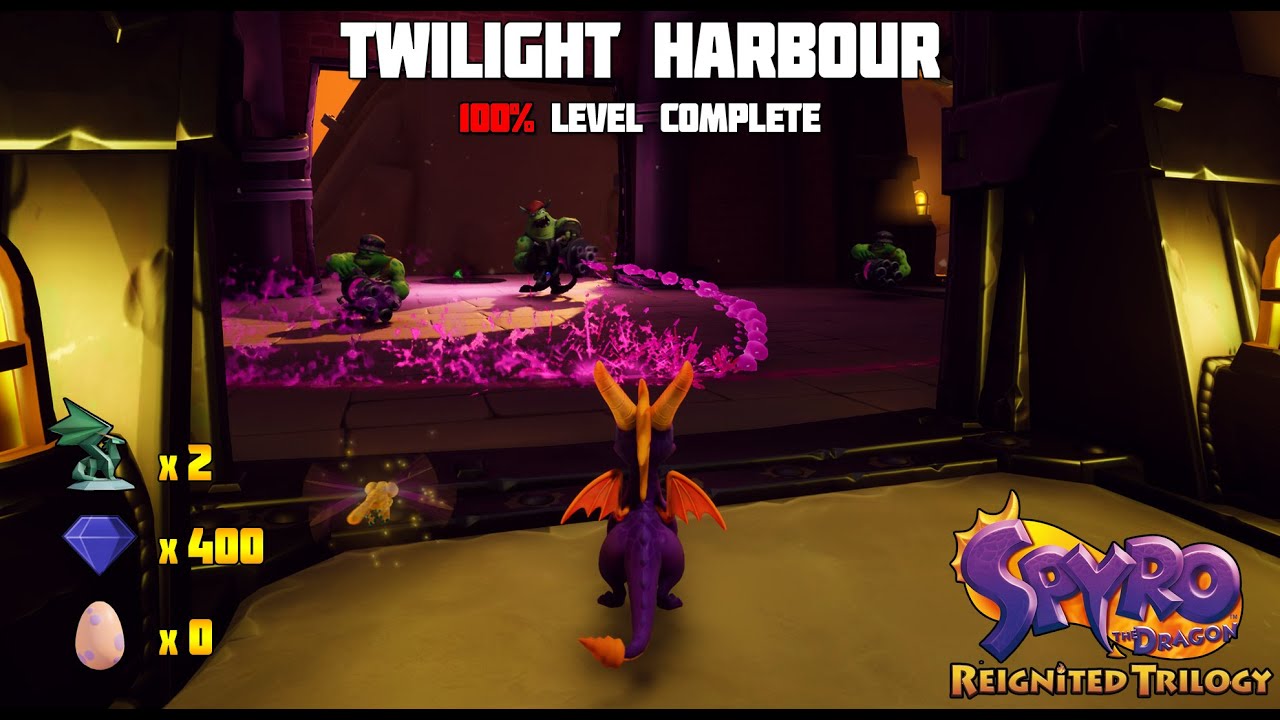 Twilight Harbour | 100% Level Complete | Spyro The Dragon (Reignited) |GAMEPLAY NO COMMENTARY