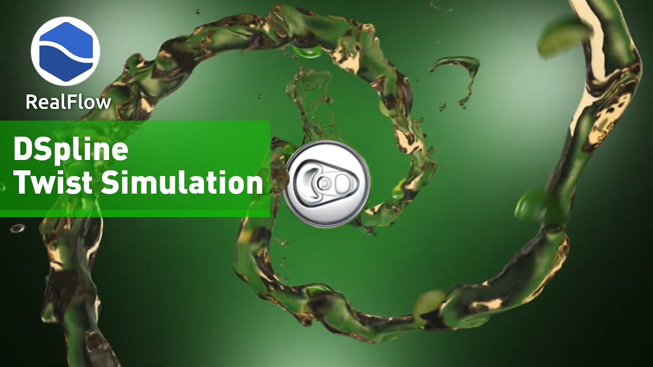 Realflow Tutorial ( DSpline Twist Simulation ) #09
