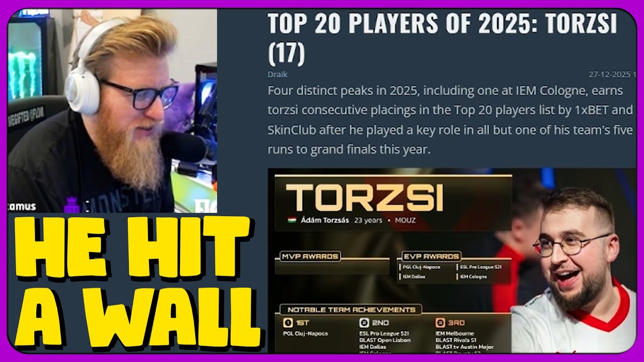 fl0m Reacts to torzsi as HLTV's Top 17 Player of 2025