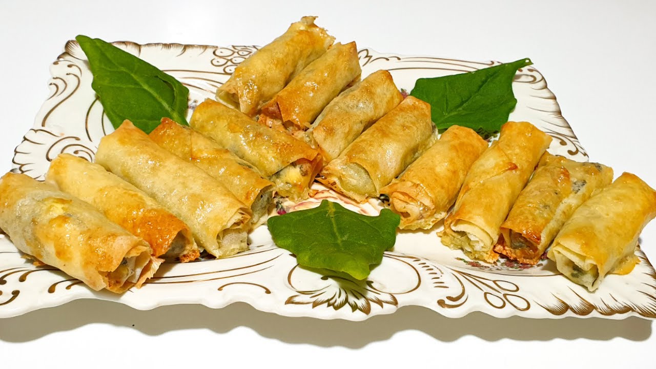 Cigares au fromage  ,charcuterie  épinards        سيكار بالجبن والسبانخ