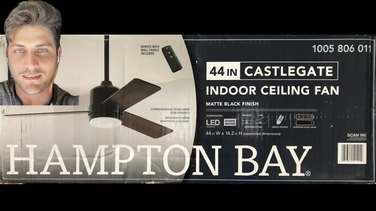 Instalación de un ventilador de techo. Hampton Bay modelo 1005 806 011
