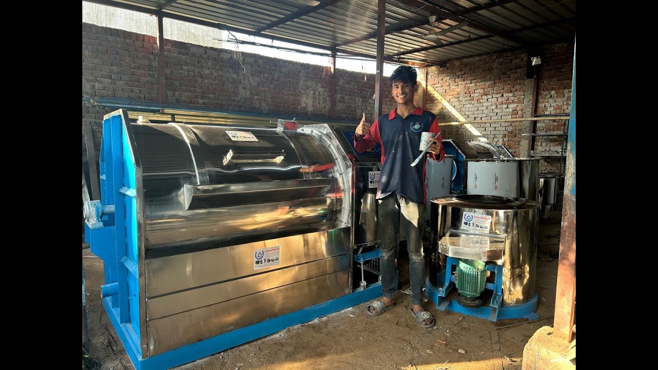 Tent house 60kg washing and hydro machine full detail video