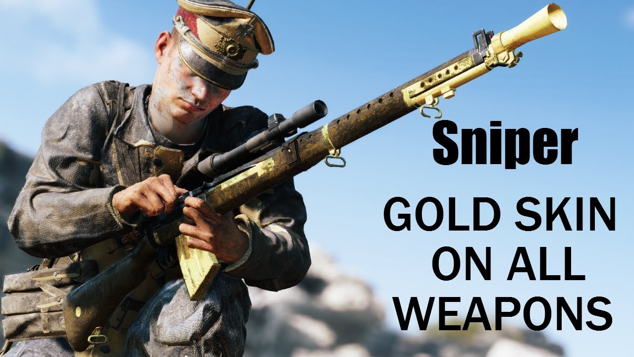 Battlefield V - GOLD CAMO ON ALL WEAPONS! - Sniper Class