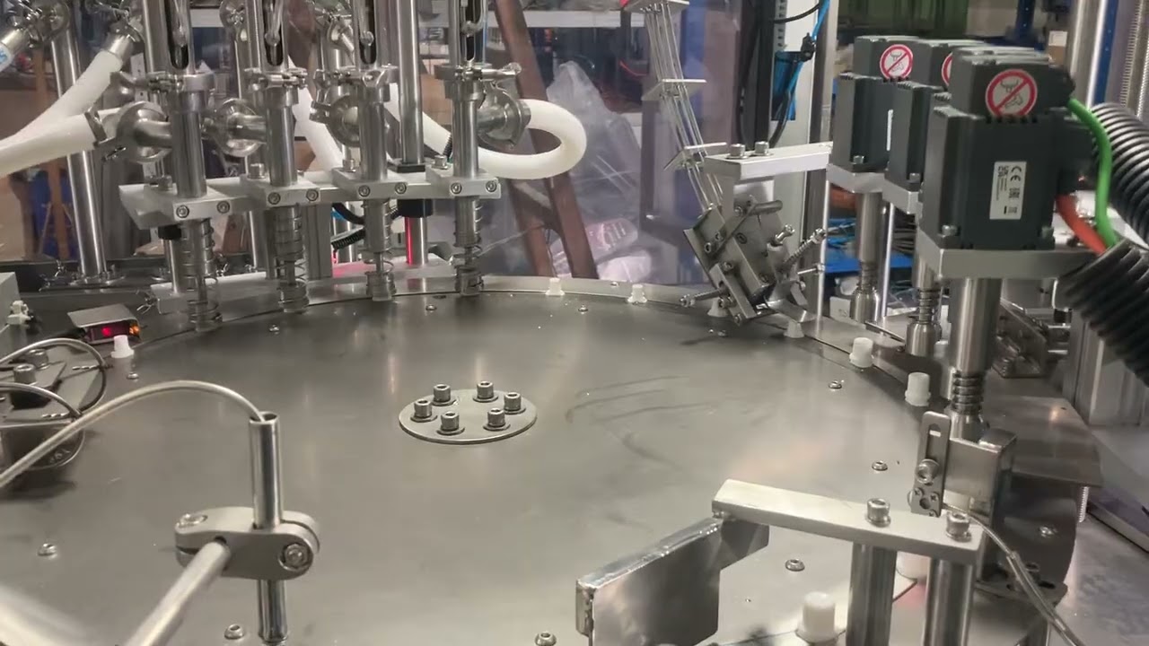 Rotary 4 head spout pouch filler capper