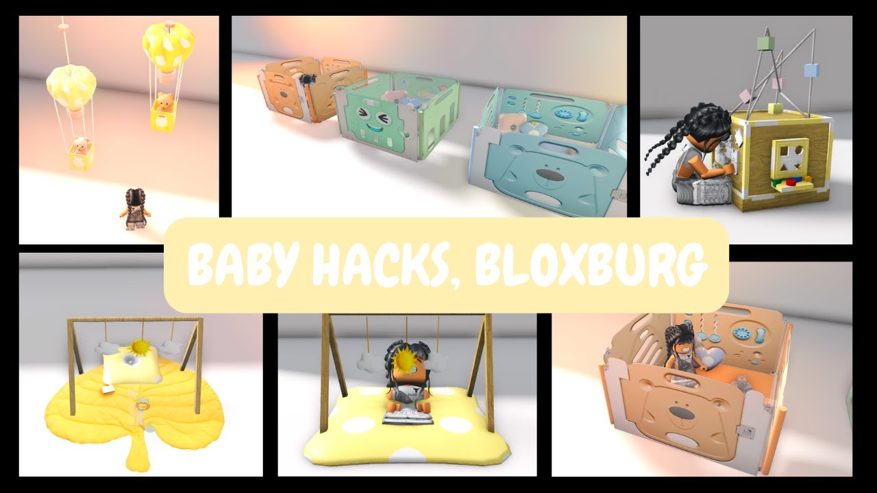 5 BABY HACKS you NEED👶 PLAYPEN, PLAY MAT... | Bloxburg build hacks