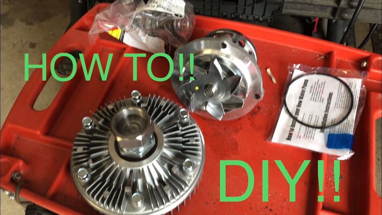 HOW TO: 6.0 WATER PUMP AND 7.3 FAN CLUTCH CONVERSION!!