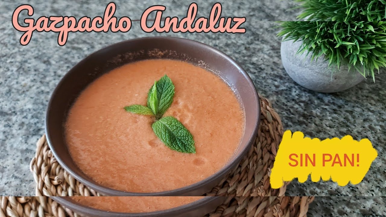 EL MEJOR GAZPACHO ANDALUZ! SIN PAN, SIN GLUTEN, VEGANO Y SÚPER REFRESCANTE! #mycook #gazpachosinpan