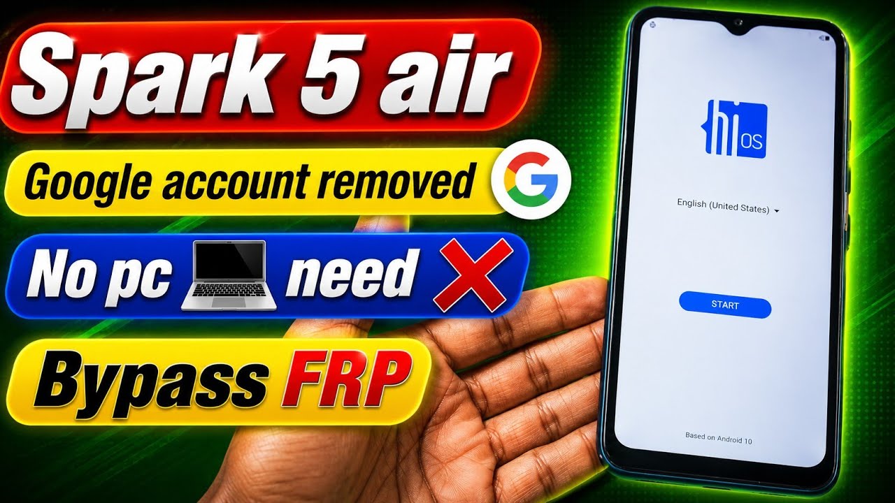 Tecno Spark 5 Air FRP Bypass 2026 | KD6 Google Account Unlock Without PC All Spark Models