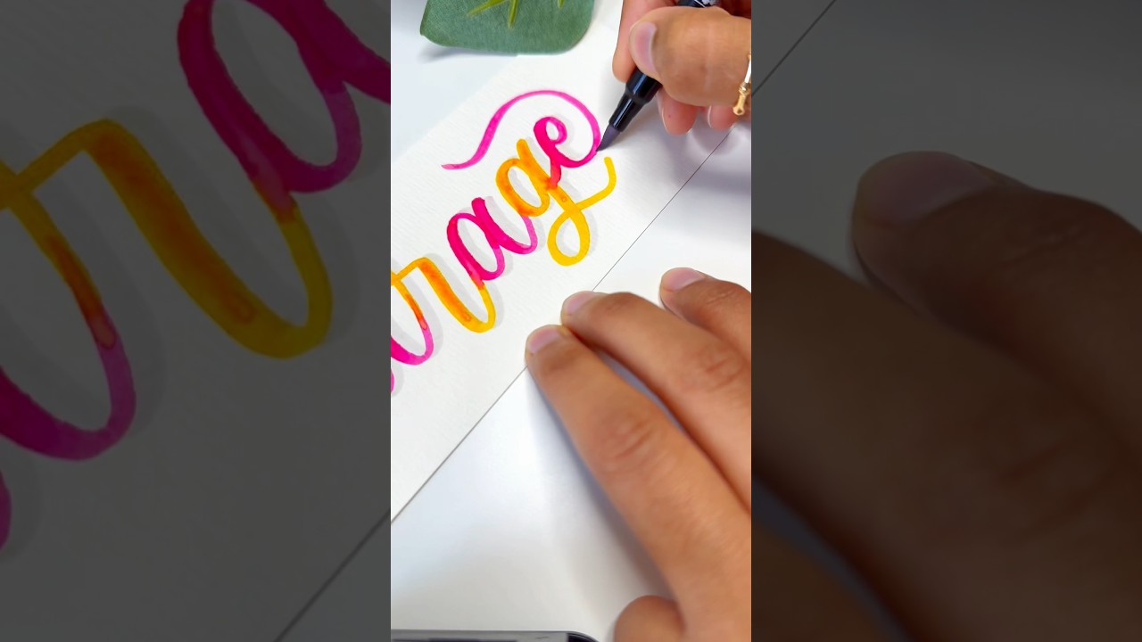 CALLIGRAPHY TUTORIAL ❇️ #calligraphyart #calligraphybasics #lettering #brushpens