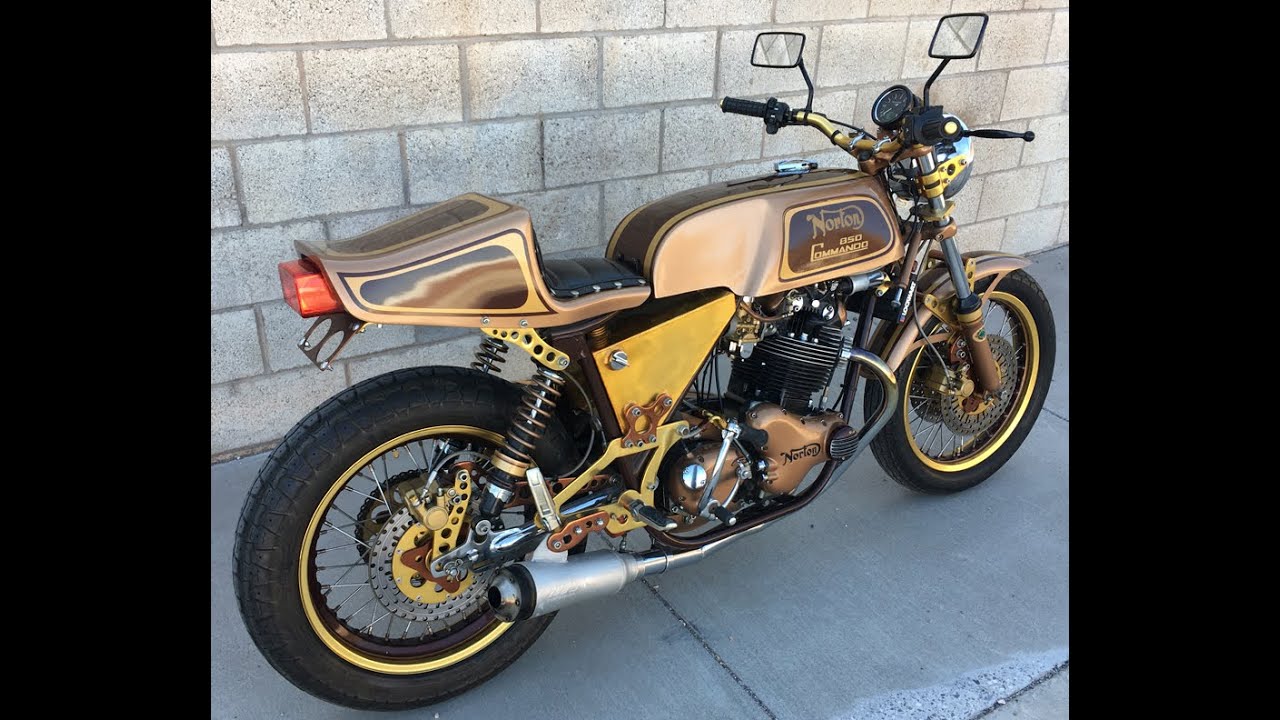 Custom vintage 1975 Norton Commando for sale.