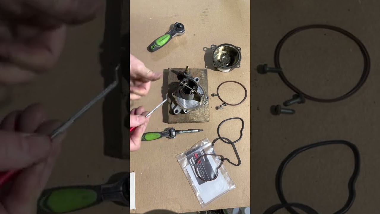 Saab 9-3 brake vacuum pump seal replacement Part 2