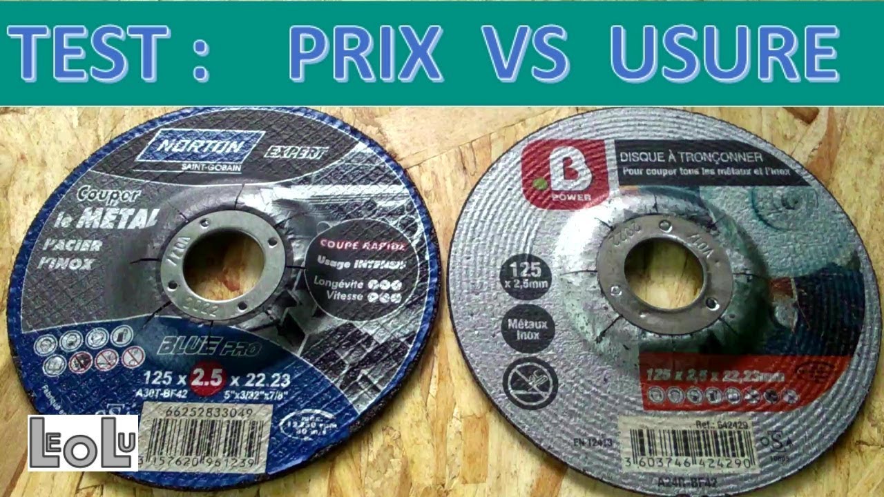 Test comparatif entre 2 disques à tronçonner