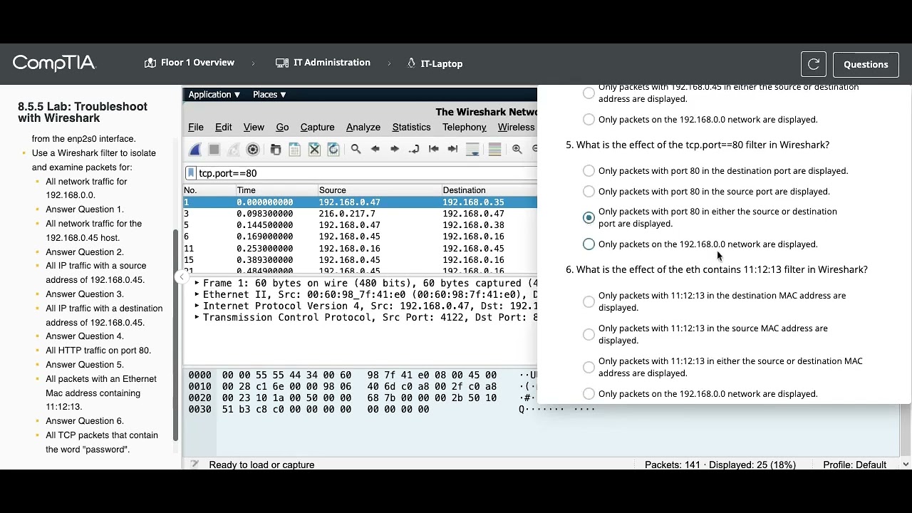 8.5.5 Troubleshoot with Wireshark