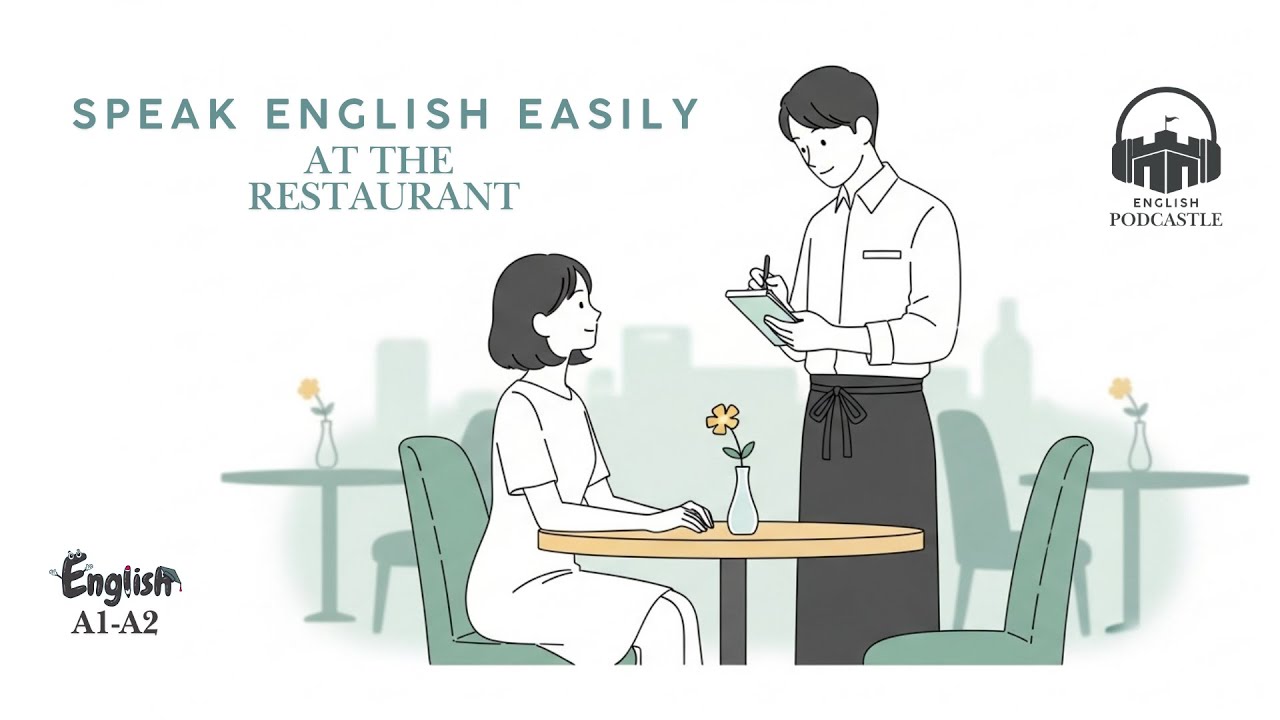 Speak English Easily at the Restaurant l  Easy Way to Learn English l English Podcastle