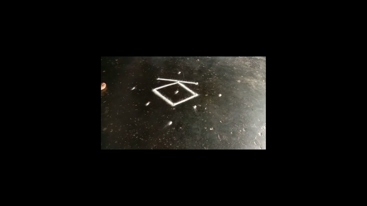 simple design muggulu😍cute kolam#freehandrangolis #beginners #dialyrangoli #easyrangoli