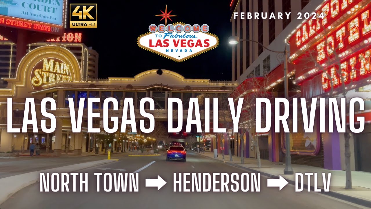 [4K] Driving in Las Vegas 2024  | North Town ➡️ Henderson ➡️ Downtown