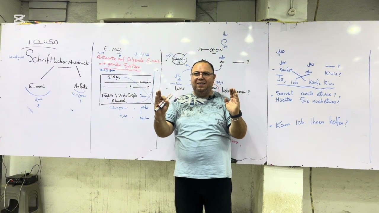 مكثف رقم ١ اول ثانوى شرح الإيميل