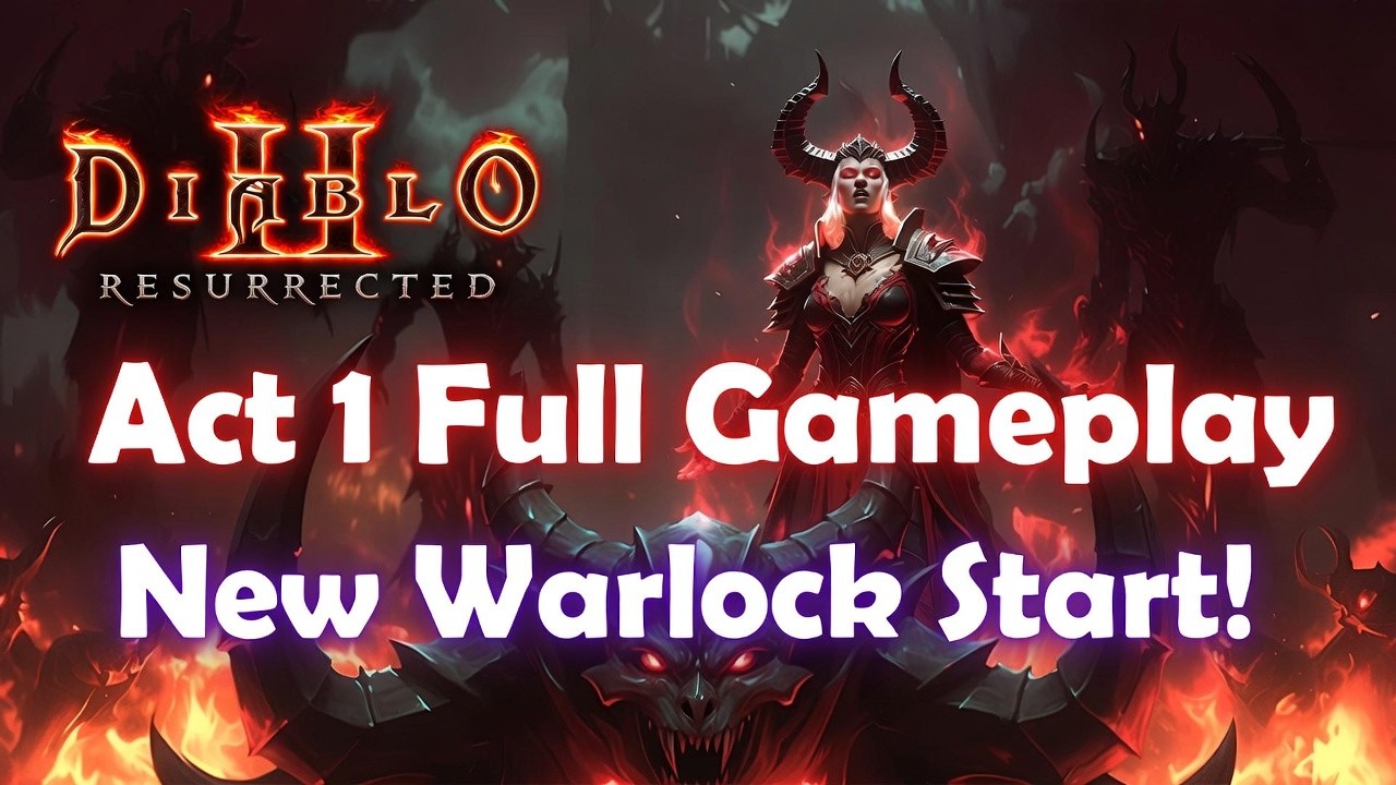 D2R Reign of the Warlock | WARLOCK Class Act 1 Full Gameplay No Commentary | FRESH START!