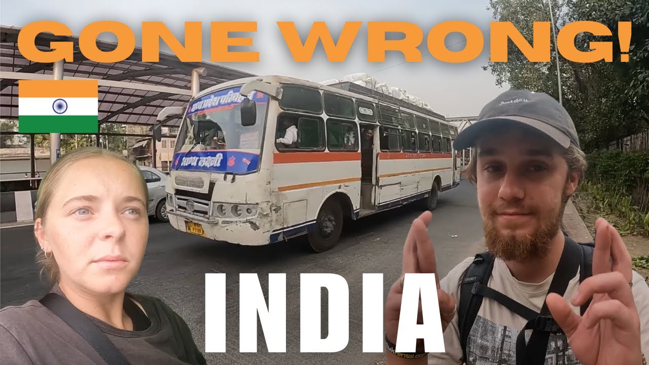 FIRST TIME IN INDIA GONE WRONG!! 🇮🇳 Riding a LOCAL BUS from DELHI to AGRA