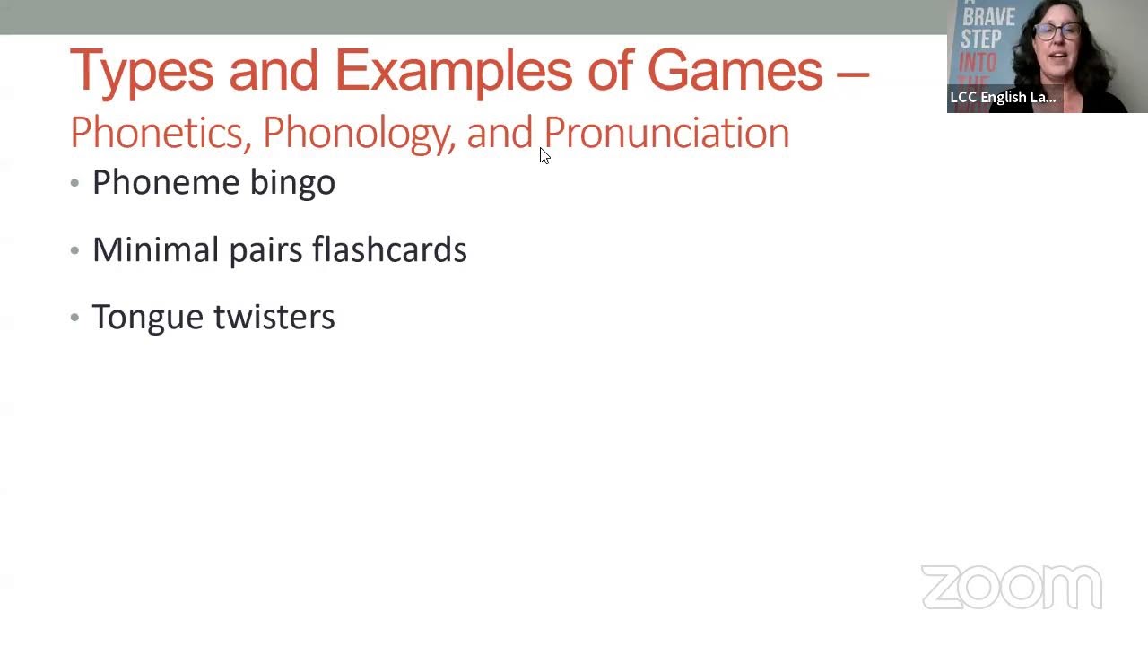 Professional Development Webinar for English Teachers: Games in the Language Classroom