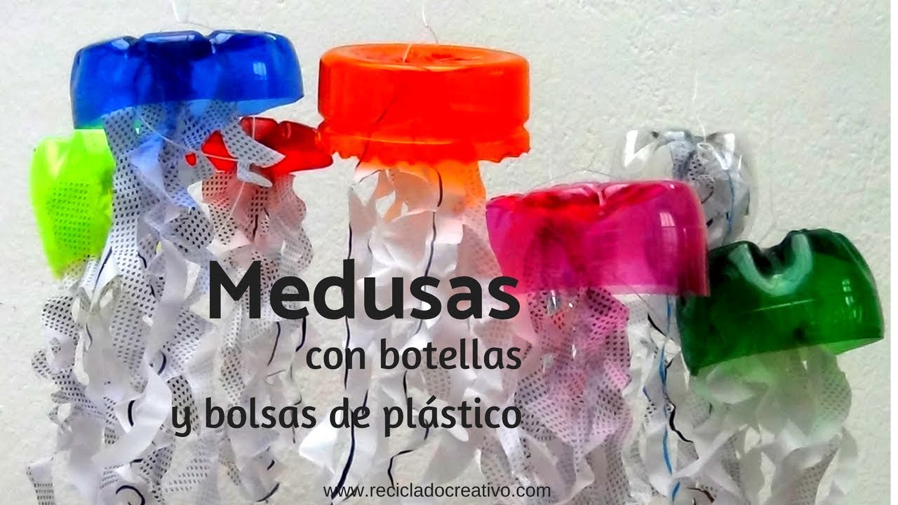 Cómo hacer medusas con botellas y bolsas de plástico - Taller de reciclado