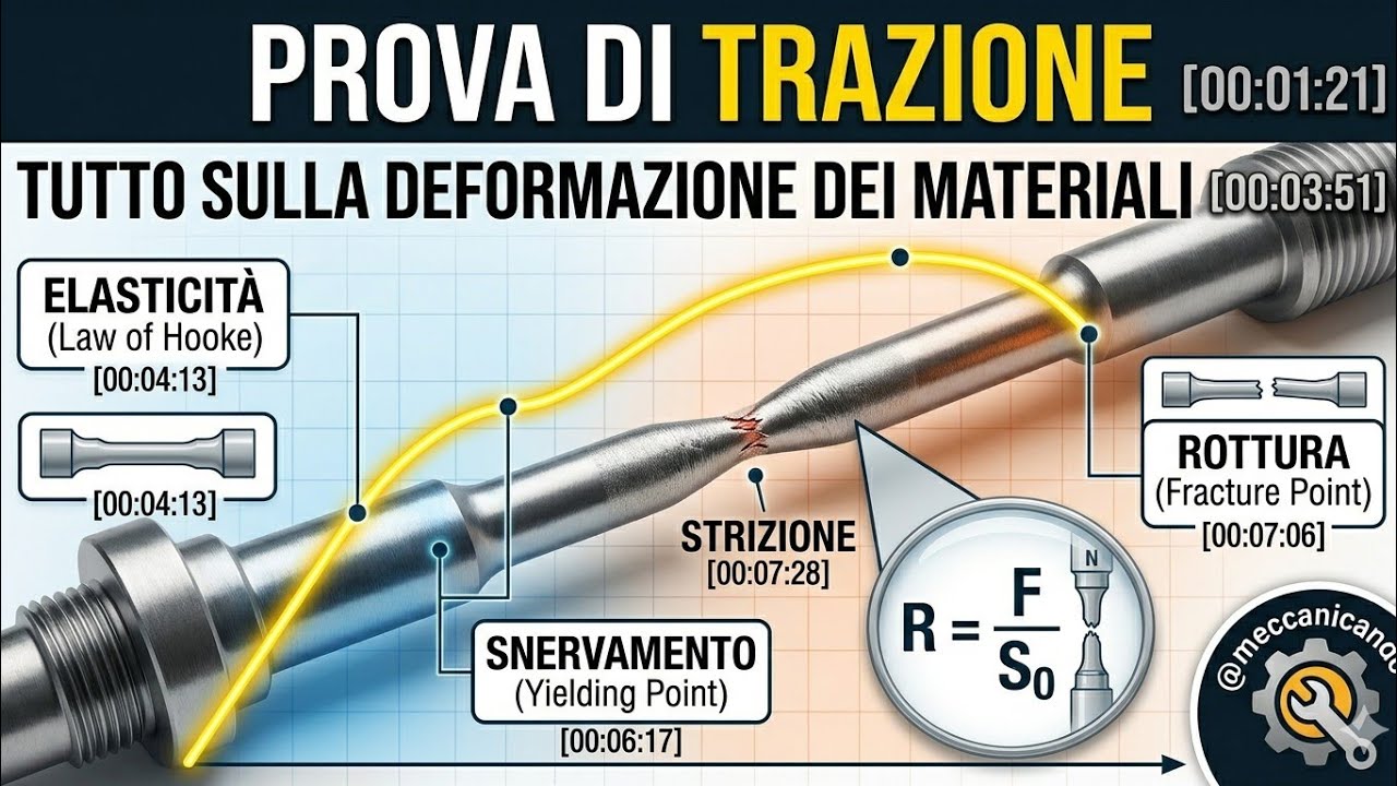 Diagramma della prova di trazione carichi-allungamenti @meccanicando