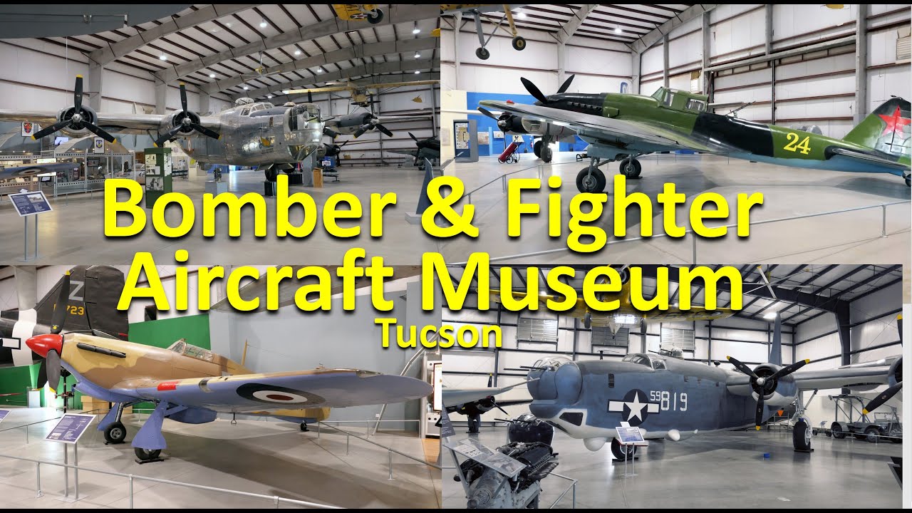 Pima Air & Space Museum in Tucson AZ displaying US Bomber and Fighter Aircraft