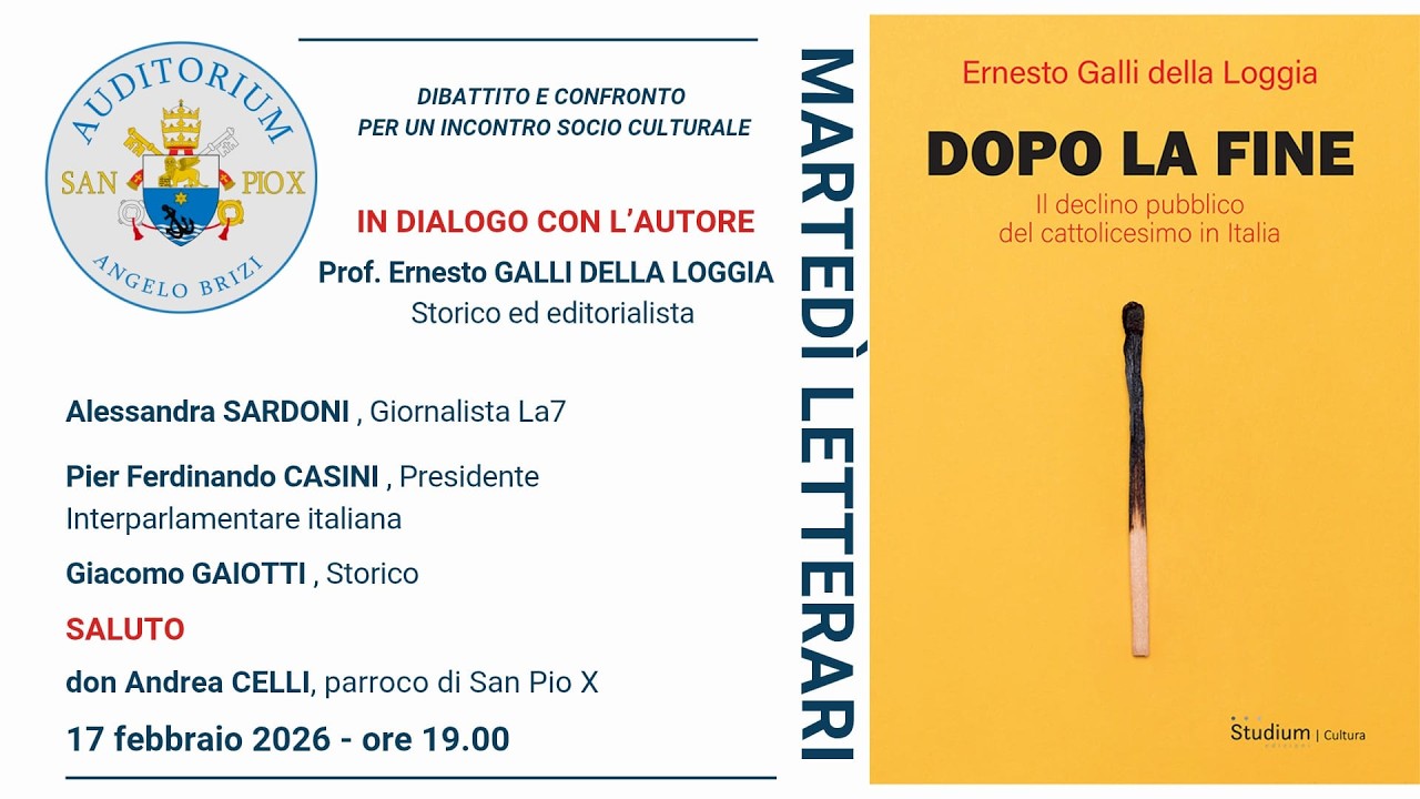 17 febbraio  - I Martedì Letterari Presentazione Libro “Dopo la fine” di Ernesto Galli della Loggia