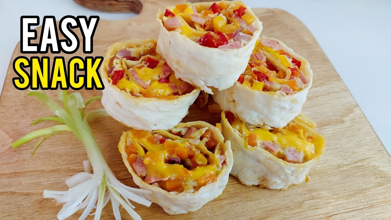 Stuffed Lavash Bread Rolls / Quick Snack