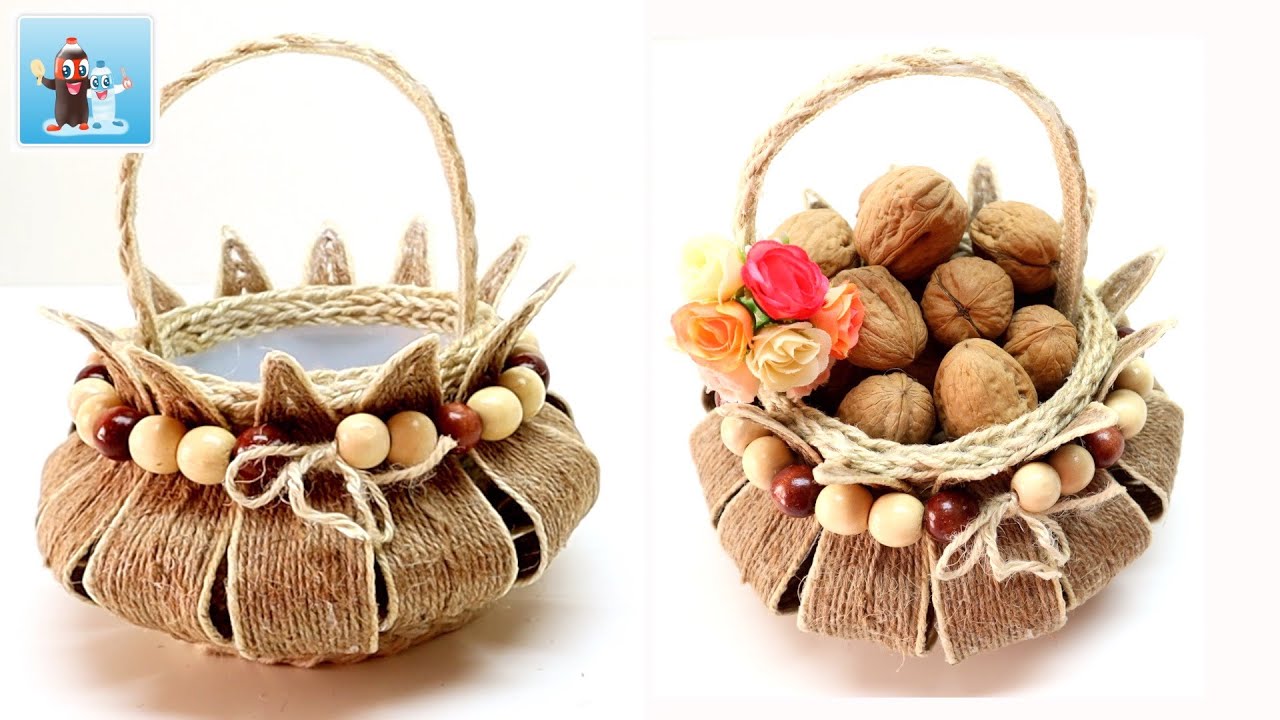 Handcraft Jute Basket for Home Decor|Art and Craft Ideas|DIY