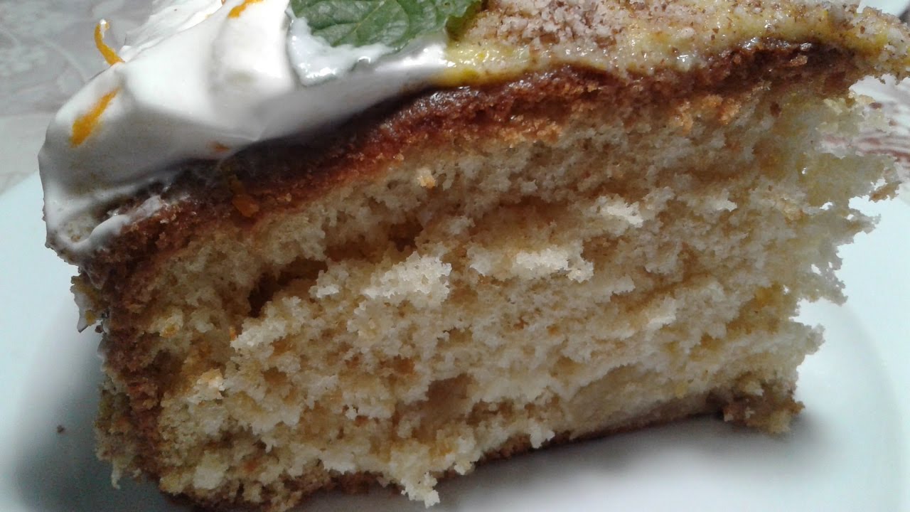 ЯБЛОЧНЫЙ БИСКВИТ С АПЕЛЬСИНОВЫМ КУРДОМ!