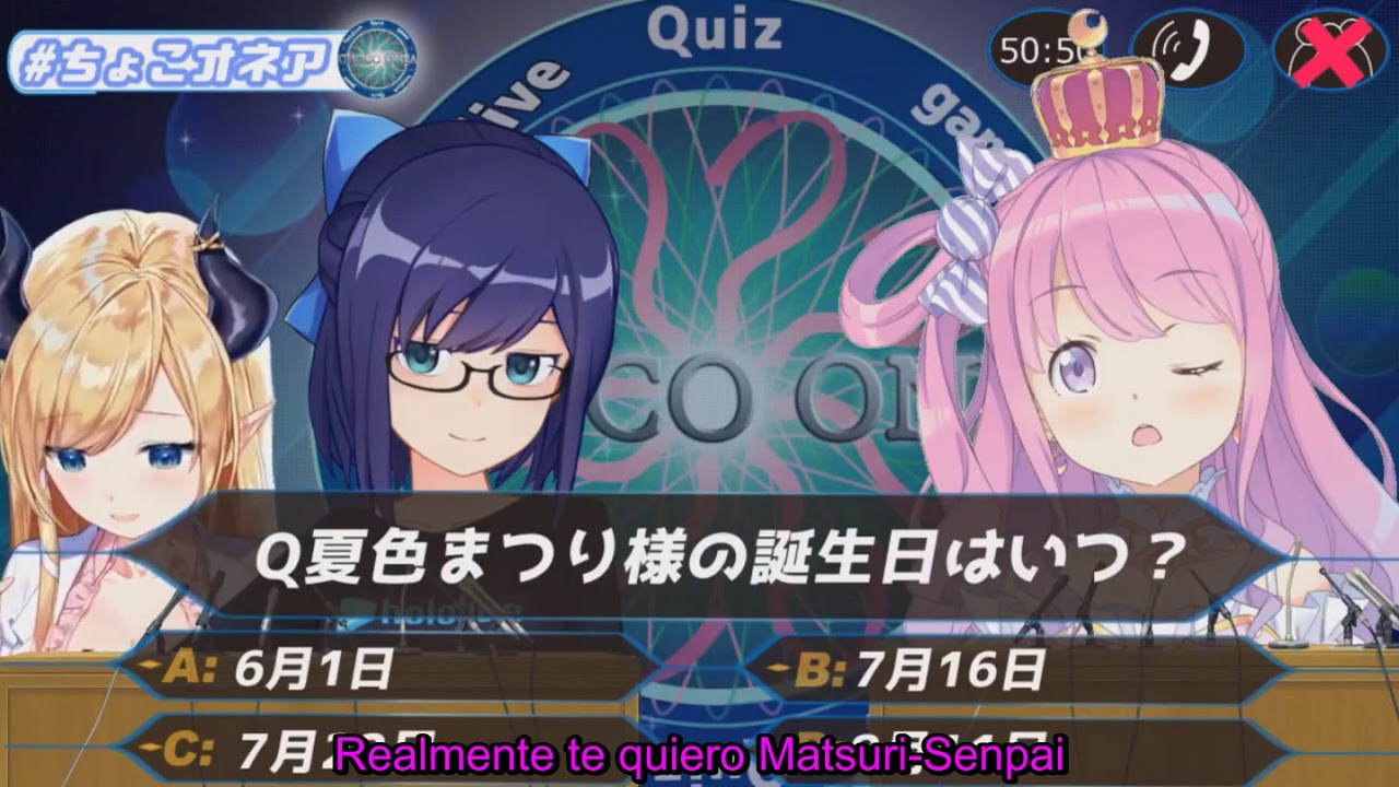 (Hololive) Luna Frustrada por Pregunta Sobre Matsuri (Yuzuki Choco)