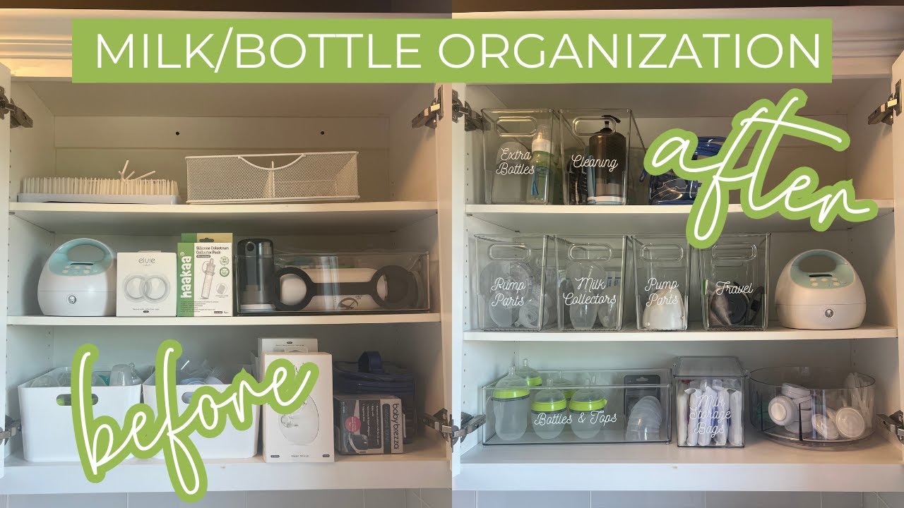 BABY BOTTLE ORGANIZATION // Nest With Me + Breastmilk Storage Organization (Organized Milk Station!)