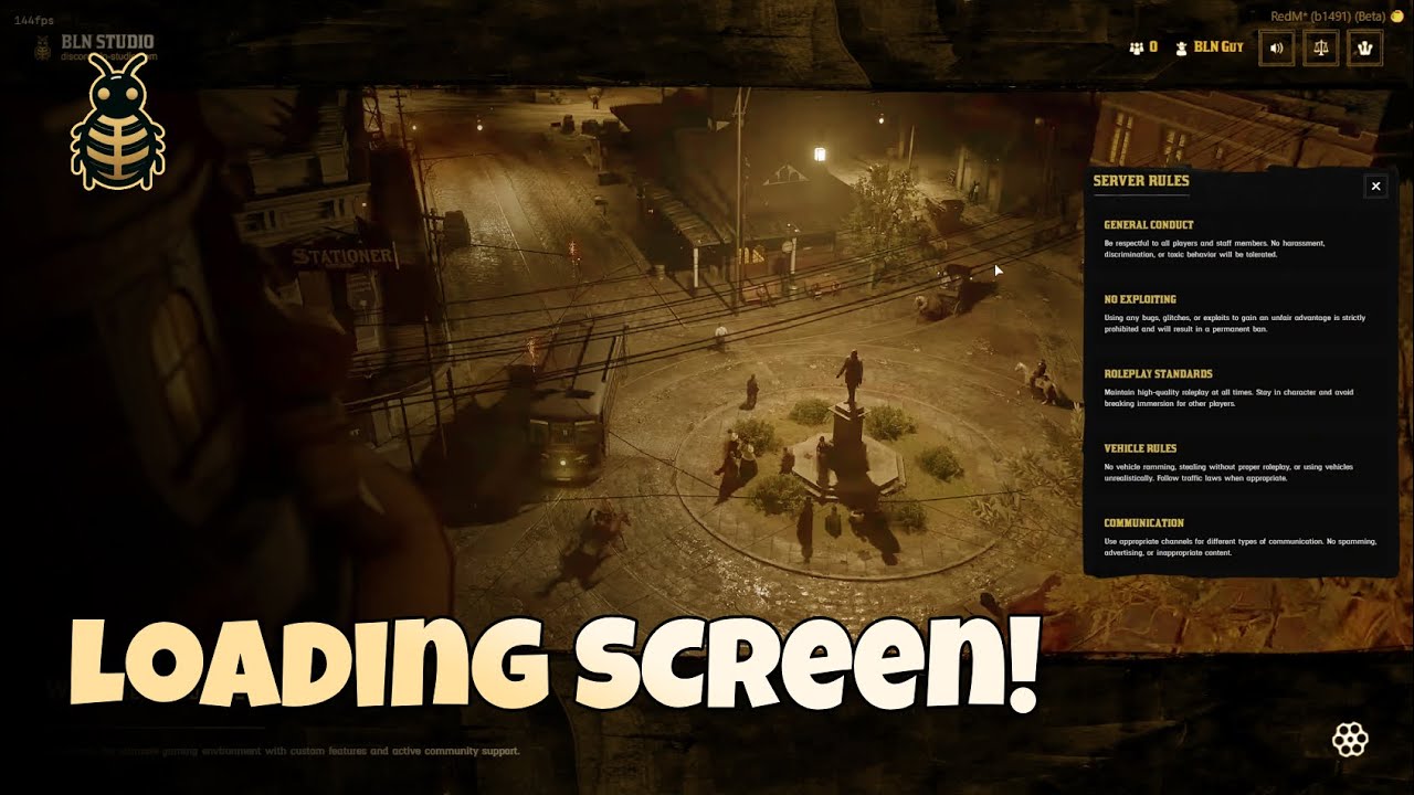 BLN Loading Screen | Free RedM Script | Standalone