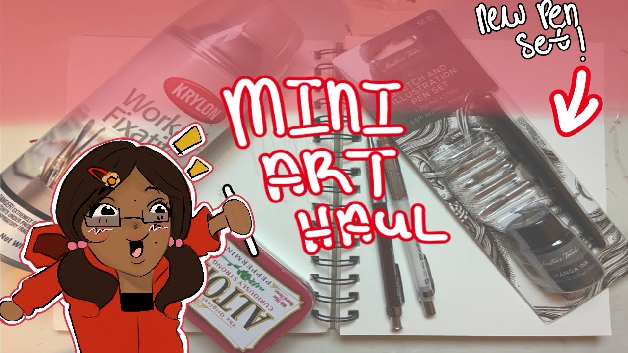 TRYING OUT INKING?!-MINI ART HAUL!